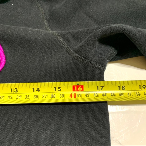 EUC TNA Black Heavyweight Ribbed Pull On Kanga Warm Hooded Sweatshirt Size XS - Picture 6 of 7